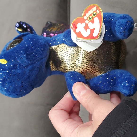 NEW TY Saffire the Dragon Beanie Boo with TAGS - Picture 6 of 8